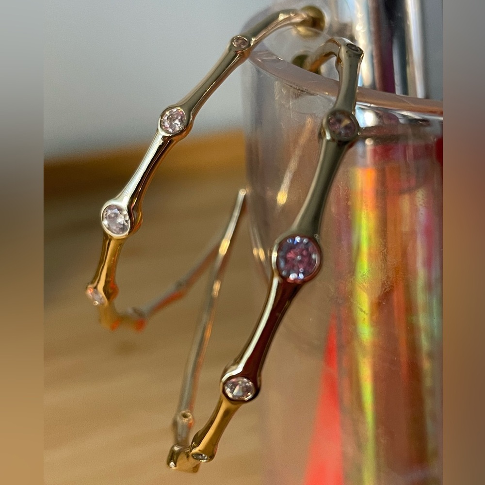 Lilly Pulitzer Gold bamboo hoop earrings